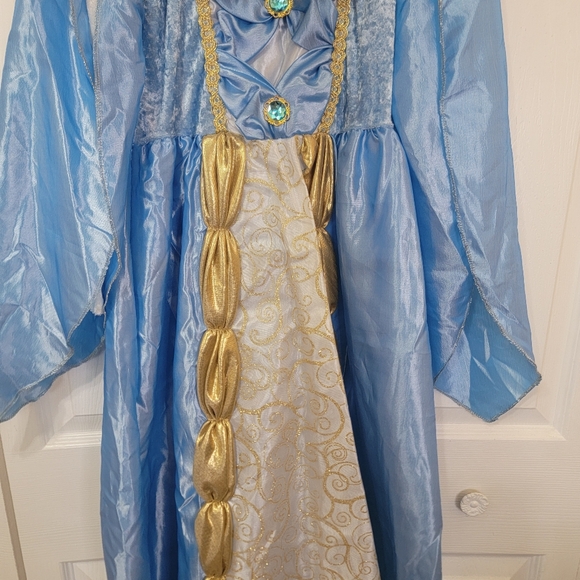 NEW Girls Blue Princess Costume Size 10-12 - Picture 6 of 10